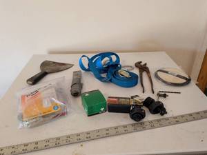 lot 345 image: Mixed Tool and Hardware Lot with Straps and Accessories