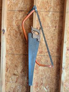 lot 438 image: Hand Saw and Bow Saw Woodworking Tool Set