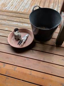 lot 469 image: Garden Tool Set with Planters and Decorative Items
