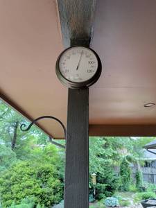 lot 470 image: La Crosse Outdoor Thermometer with Metal Frame
