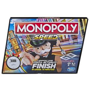 lot 3368 image: Monopoly Speed Board Game  Play Monopoly in Under 10 Minutes  for Ages 8 and Up New