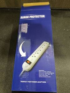 lot 3376 image: 6 Outlet Power Strip Surge Protector with 6ft Cord