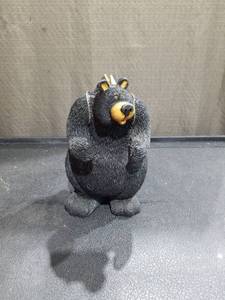 lot 3380 image: Black Bear with Fish Resin Figurine