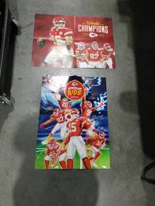 lot 3382 image: Kansas City Chiefs Posters Set - World Champions & Kingdom Kids