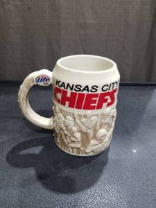 lot 3390 image: Kansas City Chiefs Miller Lite Beer Stein Mug