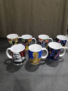 lot 3407 image: LOT OF RANDOM STAR WAR COFFEE MUGS