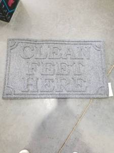 lot 3422 image: Clean Your Feet Here Door Mat