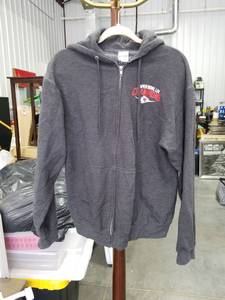 lot 3449 image: Kansas City Chiefs Super Bowl LIV Champions Port & Company Zip-Up Hoodie Size Medium