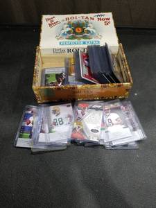 lot 3488 image: NFL Football Card Collection in Roi-Tan Cigar Box