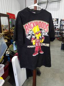 lot 3539 image: Backwoods Simpson Character Black T-Shirt Size 2XL