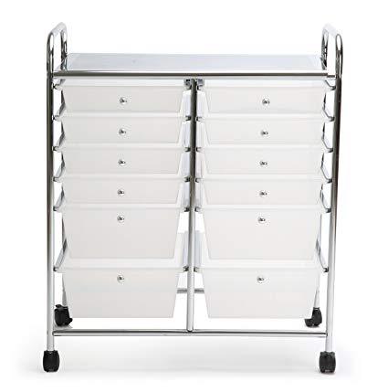 lot 49 image: Finnhomy 12 Drawer Rolling Storage Cart