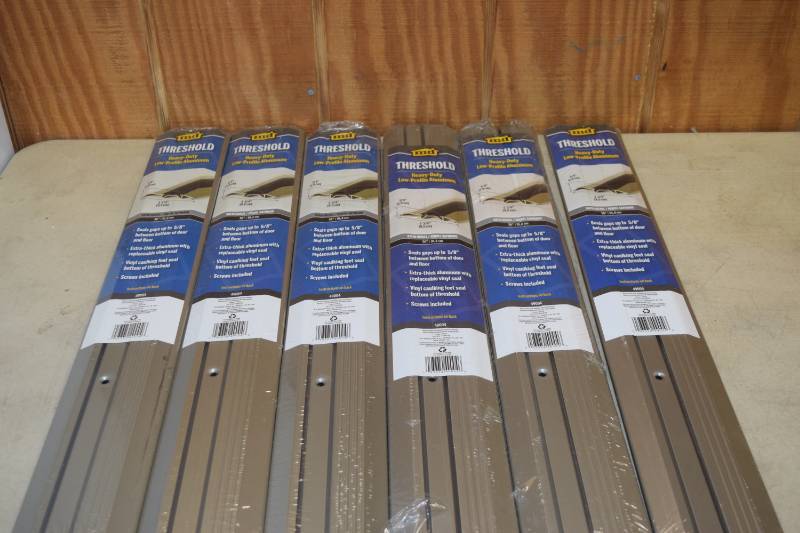 lot 72 image: 6 Heavy Duty Low Profile Aluminum Thresholds
