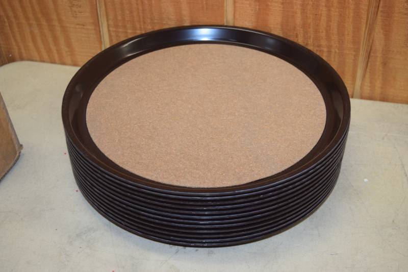lot 107 image: 12 Cork Lined Bar Trays