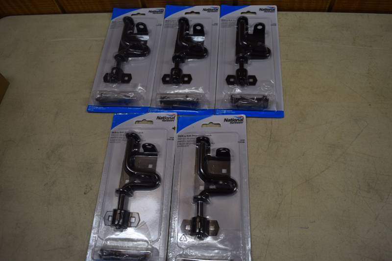 lot 286 image: 5 National Hardware Sliding Bolt DoorGate Latches