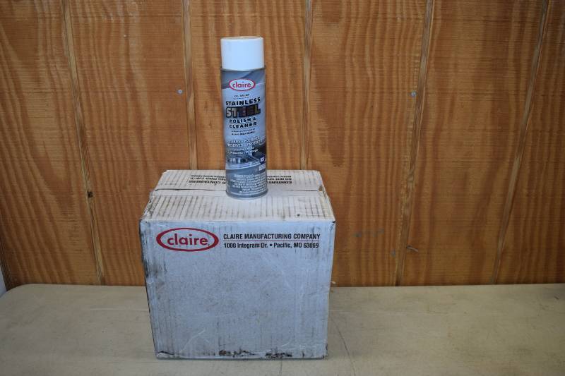 lot 289 image: 12 Cans Clair Stainless Steel Polish and Cleaner