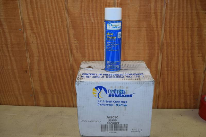 lot 290 image: 12 Cans Bright Solutions Glass Cleaner