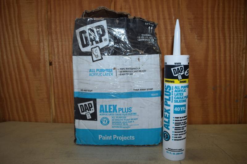 lot 356 image: 12 Tubes DAP All Purpose Acrylic Latex Caulk Plus Silicone