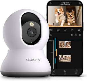 lot 36800 image: 5G Pet Camera 2K, 360° PTZ Dog Camera with Phone App, Indoor Cameras for Home Security wDual-Band WiFi6, 2-Way Audio, Motion Tracking, ColorIR Night - Retail $22