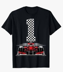 lot 36804 image: First Birthday Racing Car T-Shirt with Checkered Flag Number 1 - Retail $12