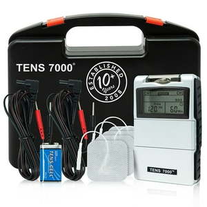 lot 36810 image: TENS 7000 Digital TENS Unit with Accessories - Muscle Stimulator Machine for Back Pain Relief, Sciatica, Neck, Nerve, Shoulder, Hip, Elbow, Muscle Pain Relief - Retail $39