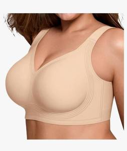 lot 36820 image: Bras for Women Supportive Wireless Push Up Bra Full Coverage No Underwire Seamless Plus Size for Older Women - Retail $15