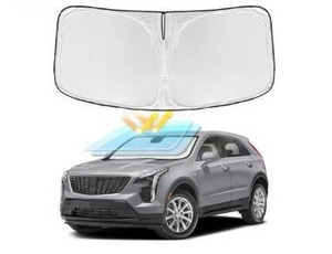 lot 36852 image: for Cadillac XT4 2019-2025 2026 Windshield Sun Shade - 4 Layers Car Sunshades for Front Windows Shade Cover Custom Fit XT4 Sun Visor 250T Retractable Shade Blocks UV Rays Car Accessories - Retail $20