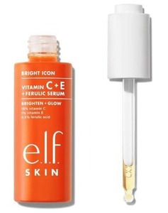 lot 36858 image: e.l.f. SKIN Bright Icon Vitamin C  E  Ferulic Face Serum, Brightening & Soothing with 15% Vitamin C, Vegan & Cruelty-Free - Retail $16