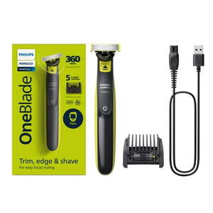 Philips Norelco OneBlade 360 Face Hybrid Electric Trimmer and Shaver  Frustration Free Packaging  QP2724/90 - Retail: $56