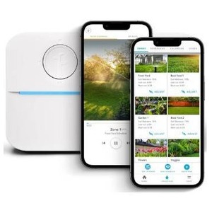 lot 36864 image: WiFi Smart Sprinkler Controller (8-Zone Irrigation Remote Control)  App-Based Scheduling, Local Weather Intelligence, Rain Skips, Easy DIY Install - Retail $181
