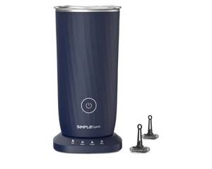 lot 36881 image: SIMPLETASTE Milk Frother, 4-in-1 Electric Milk Frother and Steamer, Automatic Warm and Cold Foam Maker and Milk Warmer for Latte, Cappuccinos, Dark Blue - Retail $40