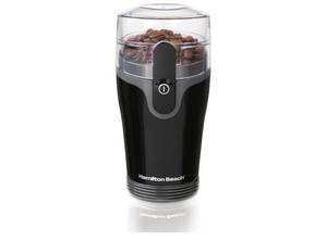 lot 36895 image: Hamilton Beach Fresh Grind Electric Coffee Grinder for Beans, Spices and More, Stainless Steel Blades, Removable Chamber, Makes up to 12 Cups, Black - Retail $22