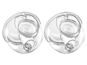 lot 36899 image: Wearable Breast Pump Parts Milk Collector Cup Flange 24mm Compatible with MomcozyTSRETE S9S10S12 Breast Pump Replacement Parts Accessories, 2 Sets, Extra Duckbill Valve&Silicone Diaphragm - Retail $23