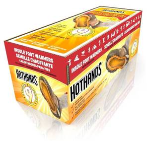 lot 36916 image: HotHands Insole Foot Warmers - Long Lasting Safe Natural Odorless Air Activated Warmers - Up to 9 Hours of Heat - 13 Pair, Black - Retail $29