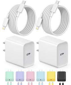 lot 36927 image: iPhone Charger Fast Charging USB C Charger Block Type C Charging iPad Chargers with 6FT C Chargers Cord Compatible with iPhone1414 Pro Max1313Pro1212 Pro11,iPad - Retail $14