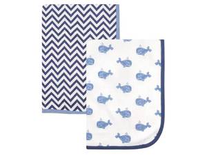 lot 36935 image: Hudson Baby Unisex Baby Cotton Swaddle Blankets, Whale, One Size - Retail $11