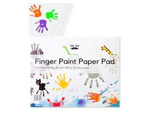 lot 36941 image: Mr. Pen- Finger Paint Paper Pad for Kids, 11 x 14 Inches, 22 Sheets, Premium Heavyweight White Glossy Paper, Art Paper for Vibrant Finger Painting and Craft Projects - Retail $6