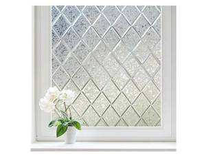 lot 36965 image: Window Privacy Film Decorative Frosted Glass Window Film, Sun Blocking Stained Glass Clings, Static Cling Removable Stickers for Home Door Coverings, Lattice Pattern 17.5 x 78.7 - Retail $10