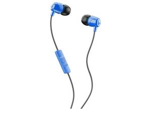 lot 36966 image: Skullcandy Jib Wired Earbuds with 3.5mm AUX Plug, Noise Isolating Fit, In-Line Microphone Call and Track Control, Convenient for Travel - Cobalt Blue - Retail $9