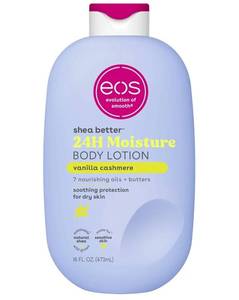 lot 36970 image: eos Shea Better Body Lotion Vanilla Cashmere, 24-Hour Moisture Skin Care, Lightweight & Non-Greasy, Natural Shea, Vegan, Vanilla Body Lotion, 16 fl oz - Retail $10
