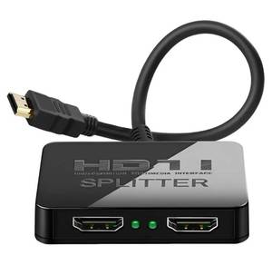 lot 36973 image: 4K HDMI Splitter 1 in 2 Out Mirror Display Not Expand, Dual HDMI Splitter Hub to Dual Monitors Multi-Screen Displays Audio Synchronization, Compatible for MacBook Laptop Desktop PC Graphics Card TV - Retail $10