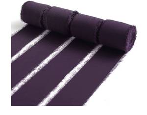 lot 36976 image: 4 Rolls Purple Handmade Fringe Chiffon Silk Ribbon 1.5 x 5Yd Per Roll,Frayed Edges Ribbon for Gifts Wrapping,Wedding Decoration,Bridal Bouquets(1.5 X20 Yd Purple) - Retail $9