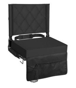 lot 37001 image: Stadium Seats for Bleachers with Back Support, Bleacher Seats with Backs and Cushion Wide, Padded Portable Folding Comfort Stadium Chair with Shoulder Strap  - Retail $60