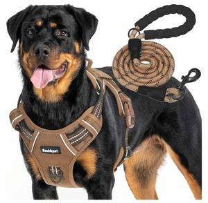 lot 37003 image: Heavy Duty Tactical Dog Harness for Large Dogs, No Pull Adjustable Pet Harness Reflective Service Training Easy Control Pet Vest Military K9 Working Dog Harnesses- Large,  - Retail $29