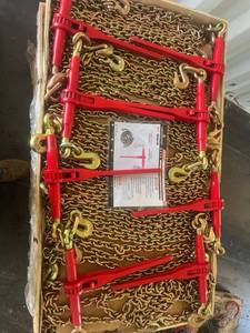 lot 1009 image: Load Binder and G80 Chain Sling Set with Ratchet Binders