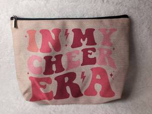 lot 2819 image: In My Cheer Era Canvas Makeup Pouch