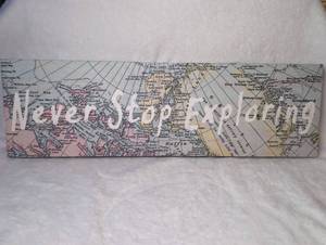 lot 2825 image: Map Canvas Print Sign