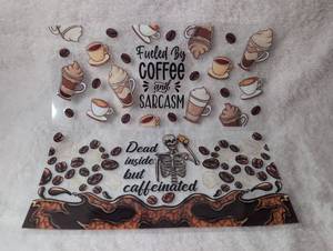 lot 2833 image: Coffee Themed Decorative Glass Stickers - 2 ct