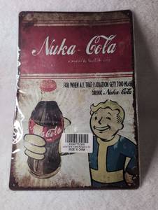 lot 2835 image: Fallout Nuka-Cola Metal Tin Sign Wall Decor