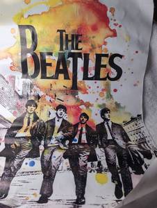 lot 2846 image: The Beatles Colorful Pop Art Frameless Canvas Poster