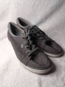 lot 2858 image: Keds Womens Canvas Lace-Up Sneakers - Size 8